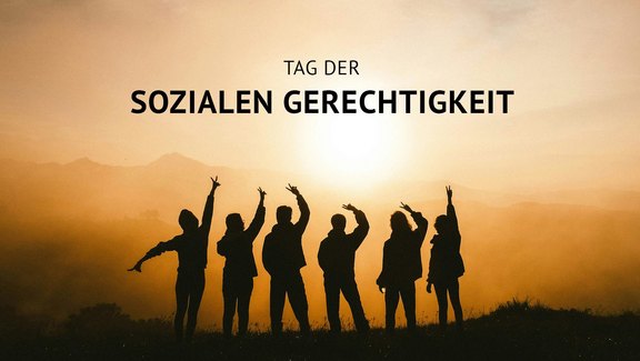 Tag der sozialen Gerechtigkeit - junge Menschen vor Sonnenuntergang - Foto: Duong/unsplash